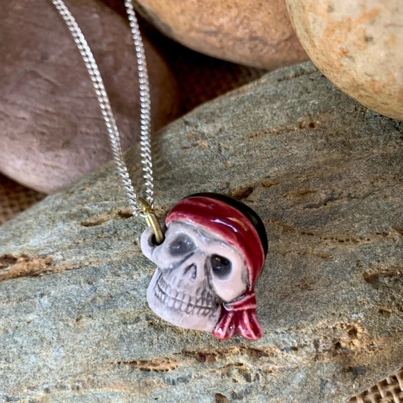 The Girl with Kaleidoscope Eyes Other - Pirate Skull Pendent